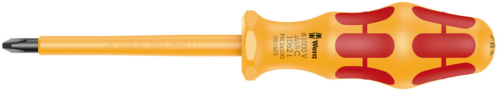 1062 i PH VDE-insulated Kraftform Phillips-head screwdriver - 1062 i PH 2 x 100 mm