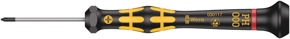 1550 PH ESD Kraftform Micro screwdriver for Phillips screws - 1550 ESD Micro PH 000 x 40 mm