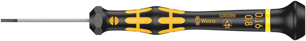 1578 A ESD Kraftform Micro screwdriver for slotted screws - 1578 A ESD Micro 0,16 x 0,8 x 40 mm