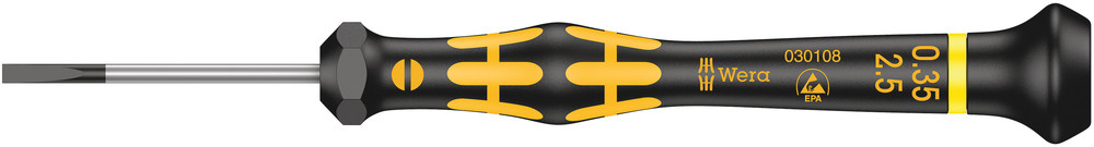 1578 A ESD Kraftform Micro screwdriver for slotted screws - 1578 A ESD Micro 0,35 x 2,5 x 40 mm