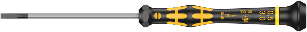1578 A ESD Kraftform Micro screwdriver for slotted screws - 1578 A ESD Micro 0,50 x 3,0 x 80 mm
