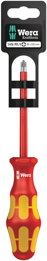 165 i PZ/S SB VDE Insulated screwdriver for PlusMinus screws (Pozidriv/slotted) - 165 i PZ/S # 2 x 100 mm SB