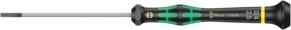 2035 Screwdriver for slotted screws for electronic applications - 2035   0,40 x 2,5 x 80 mm