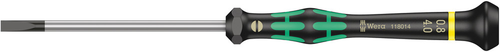 2035 Screwdriver for slotted screws for electronic applications - 2035   0,80 x 4,0 x 80 mm