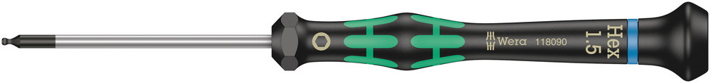 2052 Ball end hexagon screwdriver for electronic applications - 2052   1,5 x 60 mm