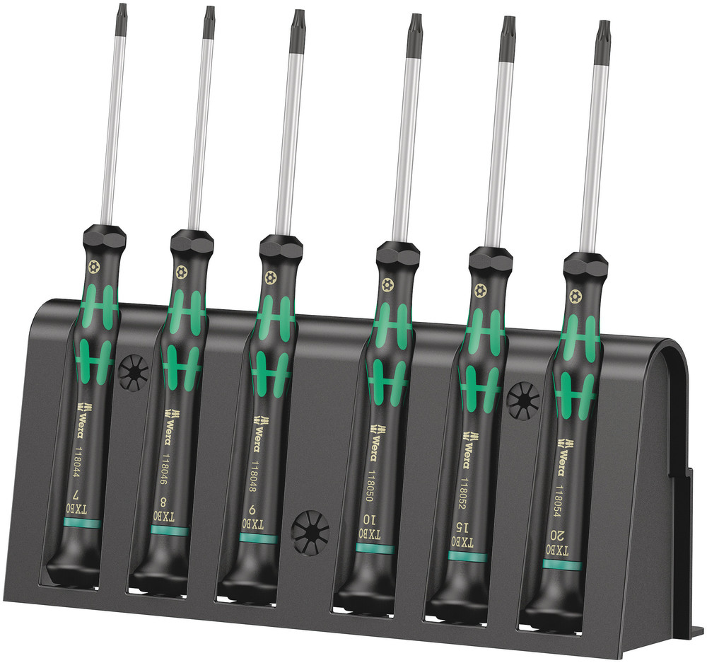 2067/6 TORX® BO Screwdriver set and rack for electronic applications - 2067/6 TORX BO