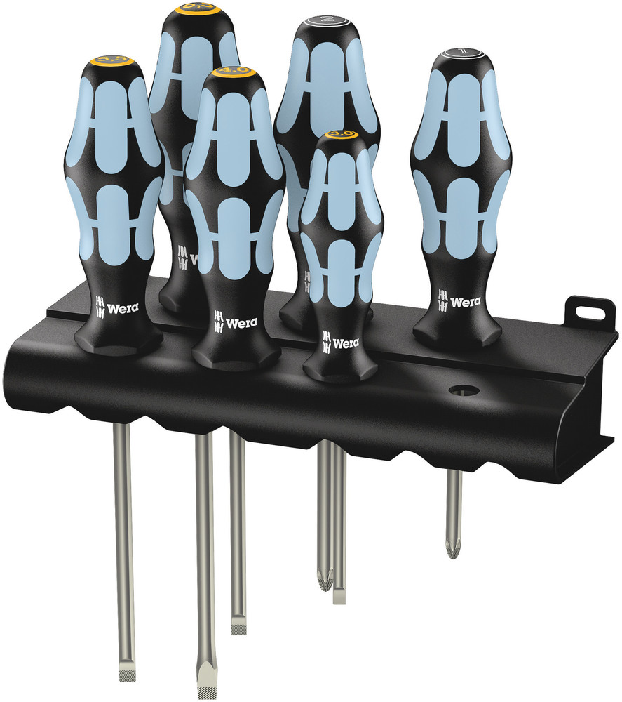 3334/3355/6 Screwdriver set, stainless and rack - 3334/3355/6
