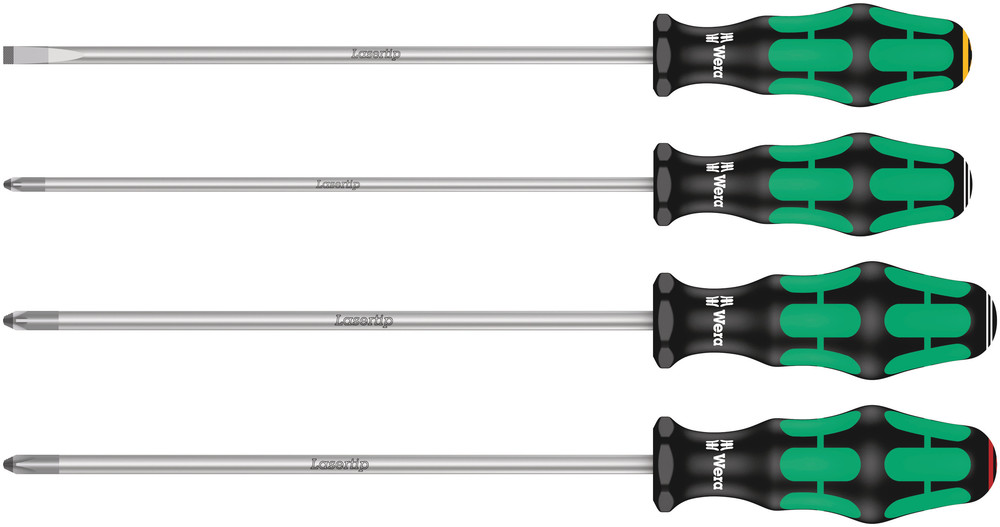 335/350/355/4 Screwdriver set Kraftform Plus Lasertip 200 mm-long blades - 335/350/355/4
