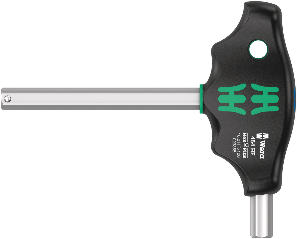 454 HF T-handle hexagon screwdriver Hex-Plus with holding function - 454 Hex-Plus HF 10 x 100 mm