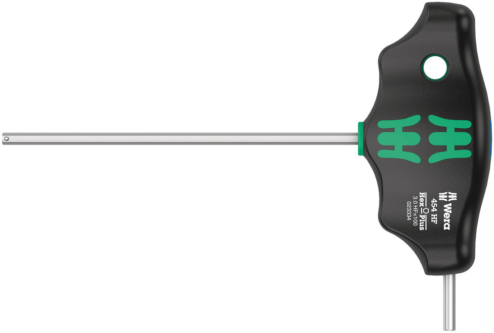 454 HF T-handle hexagon screwdriver Hex-Plus with holding function - 454 Hex-Plus HF 3 x 100 mm