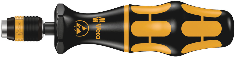 Series 7400 ESD Kraftform pre-set, adjustable torque screwdrivers (0,1-1,5 Nm) with Rapidaptor quick-release chuck, handle size 105 mm - 7460 ESD 0,3 Nm