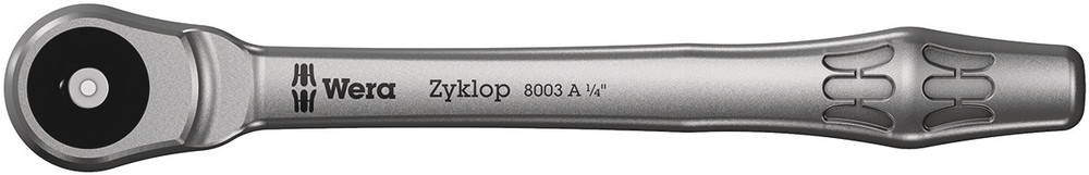 8003 A Zyklop Metal Ratchet with push-through square and 1/4" drive - 8003 A Zyklop Metal Ratchet
