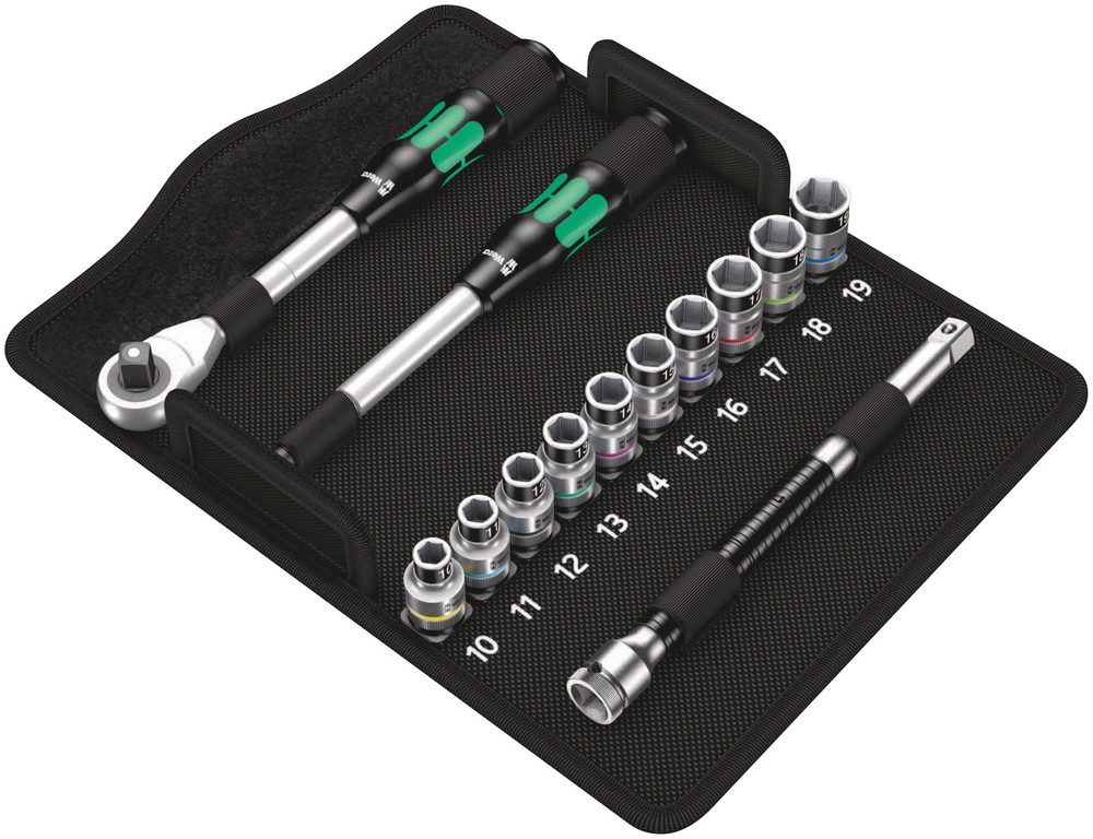 8006 SC 1 Zyklop Hybrid Ratchet Set, 1/2" drive, metric - 8006 SC 1 Zyklop Hybrid Ratchet Set