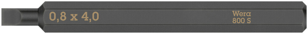 800 S Slotted bits for impact screwdrivers - 800 S 0,8 x 4,0 x 70 mm