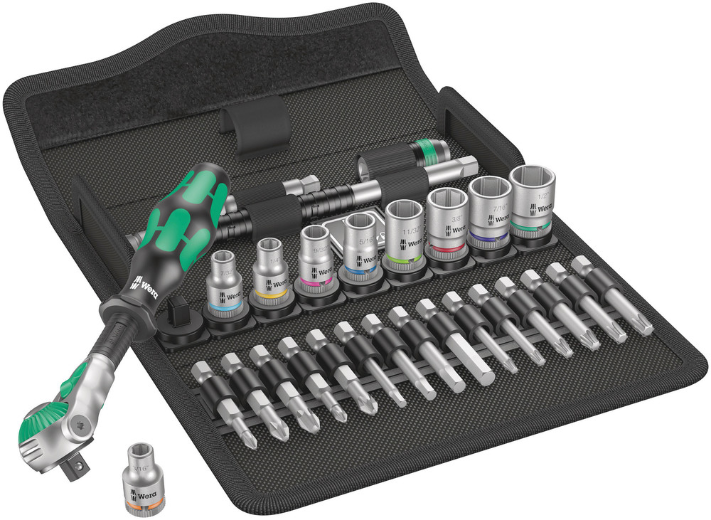 8100 SA 9 Zyklop Speed Ratchet Set, 1/4" drive, imperial - 8100 SA 9 Zyklop Speed Ratchet Set