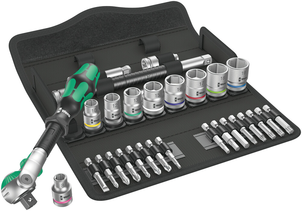 8100 SB 6 Zyklop Speed Ratchet Set, 3/8" drive, metric - 8100 SB 6 Zyklop Speed Ratchet Set