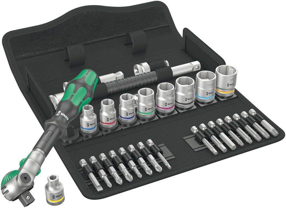 8100 SB 9 Zyklop Speed Ratchet Set, 3/8" drive, imperial - 8100 SB 9 Zyklop Speed Ratchet Set