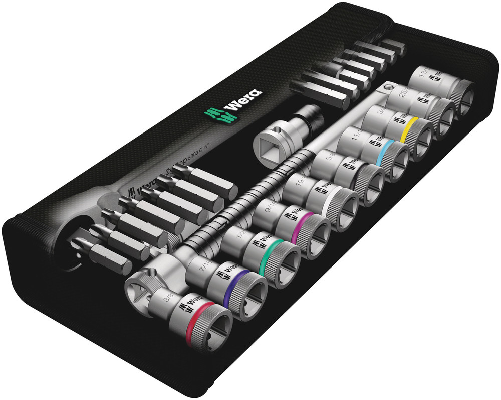 8100 SC 10 Zyklop Metal Ratchet Set
