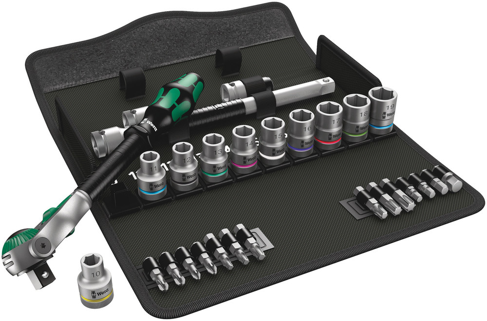 8100 SC 6 Zyklop Speed Ratchet Set, 1/2" drive, metric - 8100 SC 6 Zyklop Speed Ratchet Set