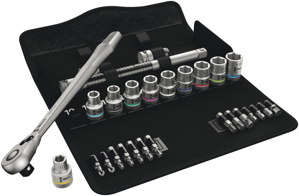 8100 SC 8 Zyklop Metal Ratchet Set with switch lever, 1/2" drive, metric - 8100 SC 8 Zyklop Metal Ratchet Set