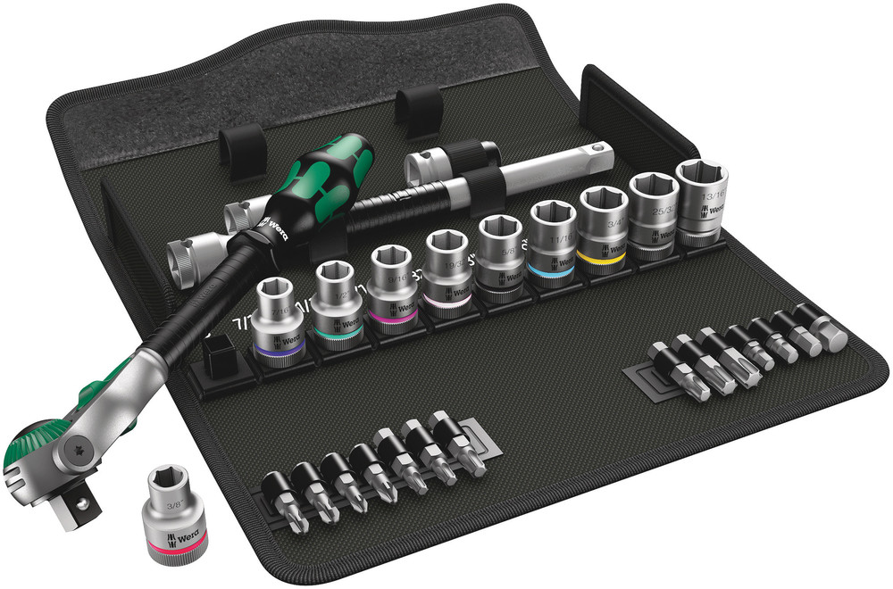 8100 SC 9 Zyklop Speed Ratchet Set, 1/2" drive, imperial - 8100 SC 9 Zyklop Speed Ratchet Set