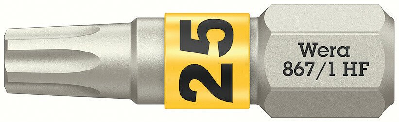 867/1 TORX® HF Bits with holding function - 867/1 TORX HF 25 x 25 mm