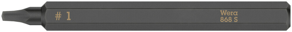 868 S Square head socket bits for impact screwdrivers - 868 S # 1 x 70 mm