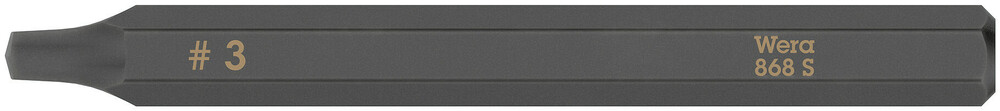 868 S Square head socket bits for impact screwdrivers - 868 S # 3 x 70 mm