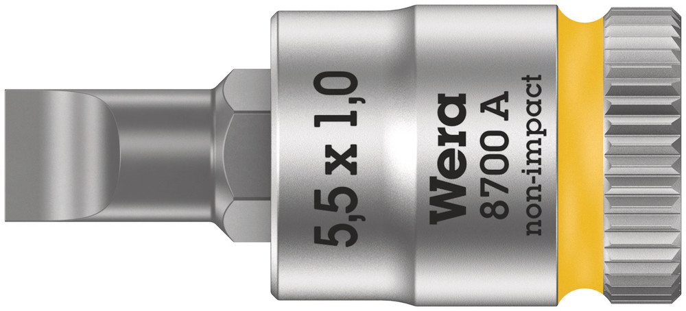 8700 A FL Slotted screws Zyklop bit socket, 1/4" drive - 8700 A FL 1,0 x 5,5 x 28 mm