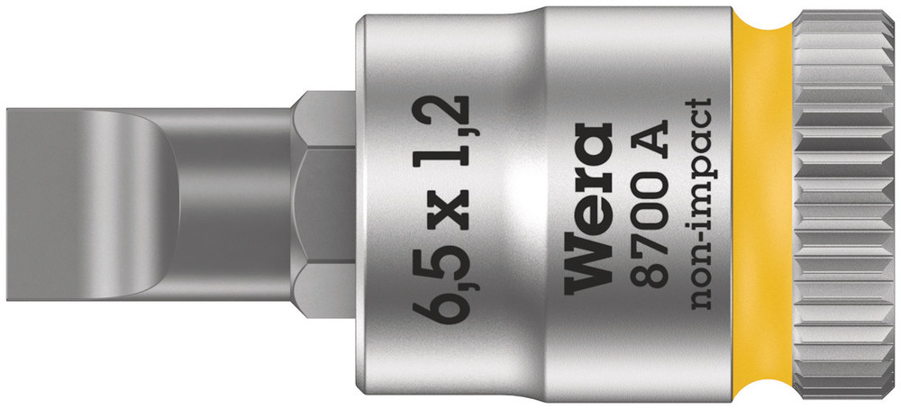8700 A FL Slotted screws Zyklop bit socket, 1/4" drive - 8700 A FL 1,2 x 6,5 x 28 mm