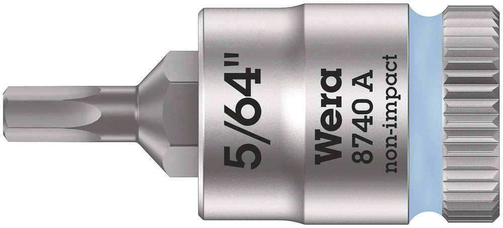 8740 A Zyklop bit socket, 1/4" drive - 8740 A Hex-Plus 5/64" x 28 mm