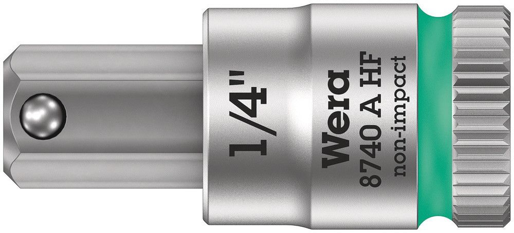 8740 A HF Zyklop bit socket with holding function, 1/4" drive - 8740 A HF Hex-Plus 1/4" x 28 mm