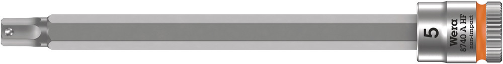 8740 A HF Zyklop bit socket with holding function, 1/4" drive - 8740 A HF Hex-Plus 5,0 x 100 mm