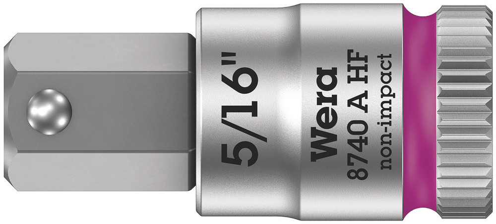8740 A HF Zyklop bit socket with holding function, 1/4" drive - 8740 A HF Hex-Plus 5/16" x 28 mm