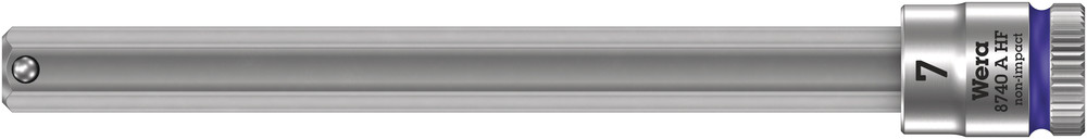8740 A HF Zyklop bit socket with holding function, 1/4" drive - 8740 A HF Hex-Plus 7,0 x 100 mm