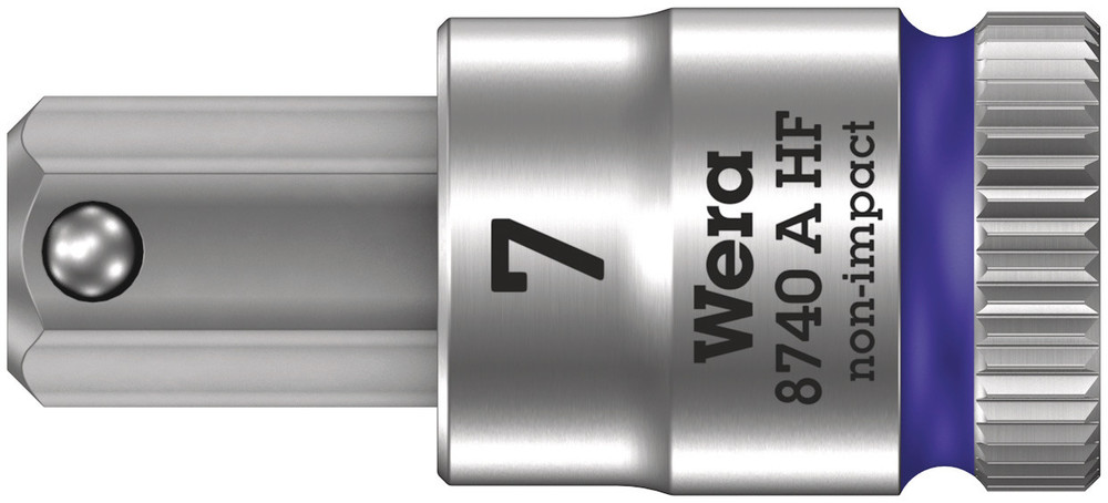 8740 A HF Zyklop bit socket with holding function, 1/4" drive - 8740 A HF Hex-Plus 7,0 x 28 mm