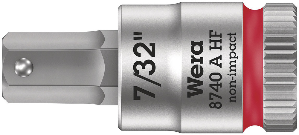 8740 A HF Zyklop bit socket with holding function, 1/4" drive - 8740 A HF Hex-Plus 7/32" x 28 mm