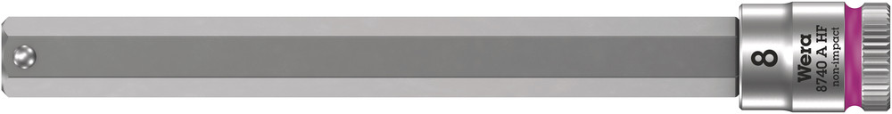 8740 A HF Zyklop bit socket with holding function, 1/4" drive - 8740 A HF Hex-Plus 8,0 x 100 mm