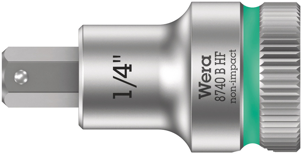 8740 B HF Zyklop bit socket with holding function, 3/8" drive - 8740 B HF Hex-Plus 1/4" x 35 mm