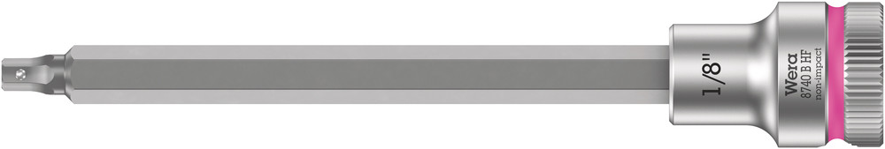 8740 B HF Zyklop bit socket with holding function, 3/8" drive - 8740 B HF Hex-Plus 1/8" x 107 mm