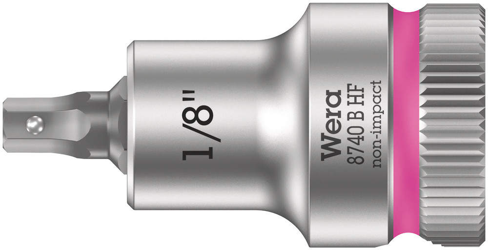 8740 B HF Zyklop bit socket with holding function, 3/8" drive - 8740 B HF Hex-Plus 1/8" x 35 mm