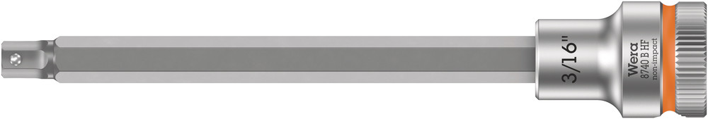 8740 B HF Zyklop bit socket with holding function, 3/8" drive - 8740 B HF Hex-Plus 3/16" x 107 mm