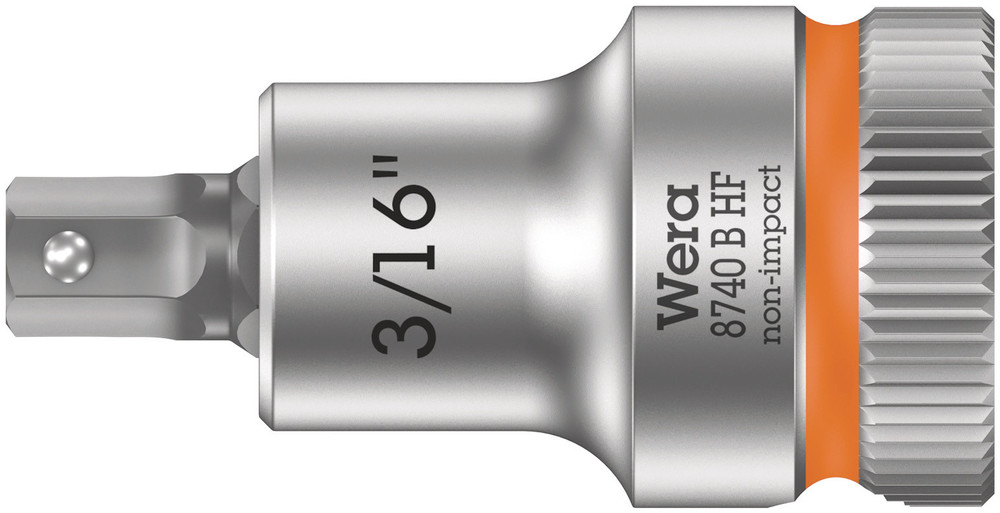 8740 B HF Zyklop bit socket with holding function, 3/8" drive - 8740 B HF Hex-Plus 3/16" x 35 mm