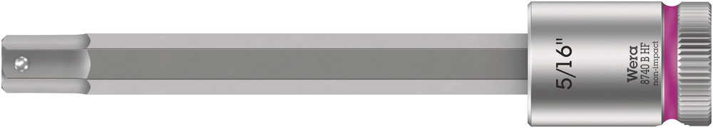 8740 B HF Zyklop bit socket with holding function, 3/8" drive - 8740 B HF Hex-Plus 5/16" x 100,5 mm