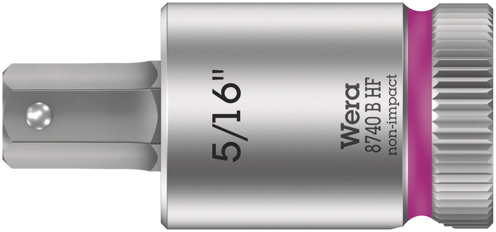 8740 B HF Zyklop bit socket with holding function, 3/8" drive - 8740 B HF Hex-Plus 5/16" x 38,5 mm