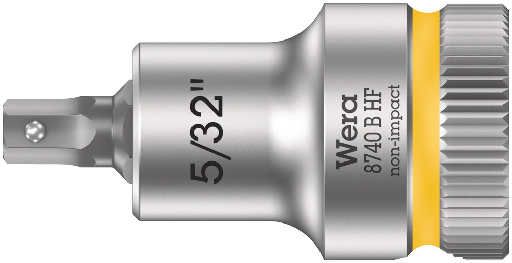8740 B HF Zyklop bit socket with holding function, 3/8" drive - 8740 B HF Hex-Plus 5/32" x 35 mm