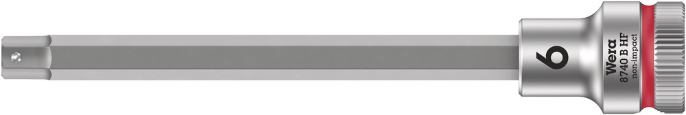 8740 B HF Zyklop bit socket with holding function, 3/8" drive - 8740 B HF Hex-Plus 6,0 x 107 mm