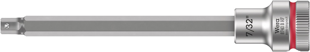 8740 B HF Zyklop bit socket with holding function, 3/8" drive - 8740 B HF Hex-Plus 7/32" x 107 mm