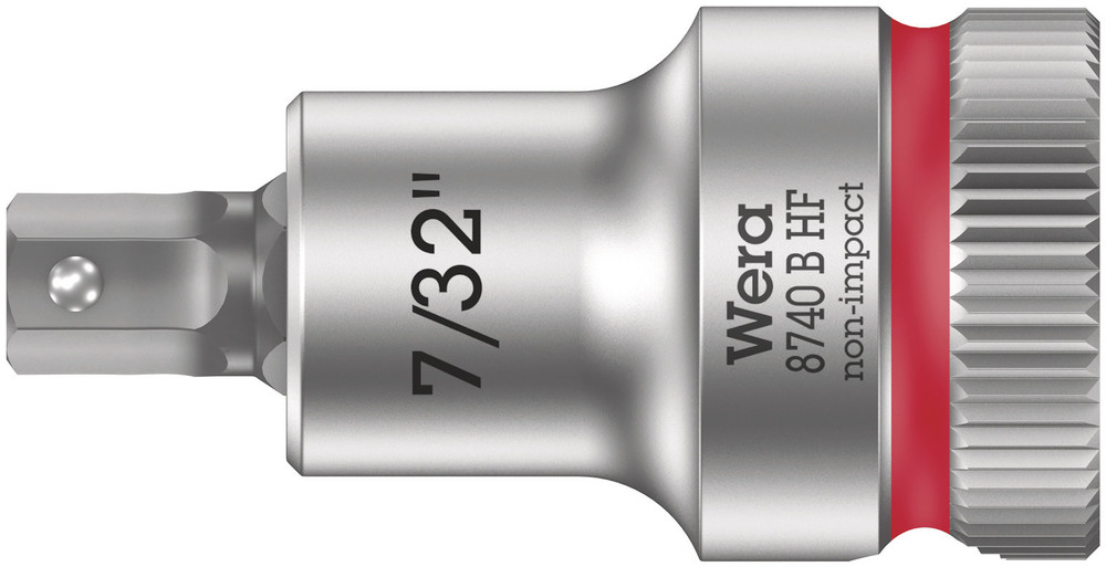 8740 B HF Zyklop bit socket with holding function, 3/8" drive - 8740 B HF Hex-Plus 7/32" x 35 mm
