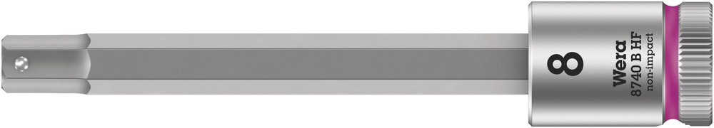 8740 B HF Zyklop bit socket with holding function, 3/8" drive - 8740 B HF Hex-Plus 8,0 x 100 mm